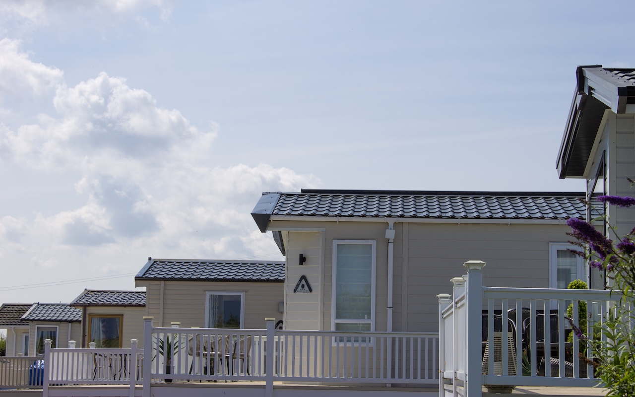View of a row of holiday homes